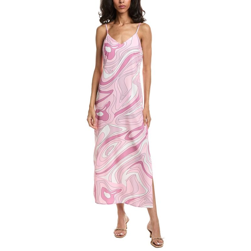 To My Lovers Womens Printed Maxi Dress, Pink
